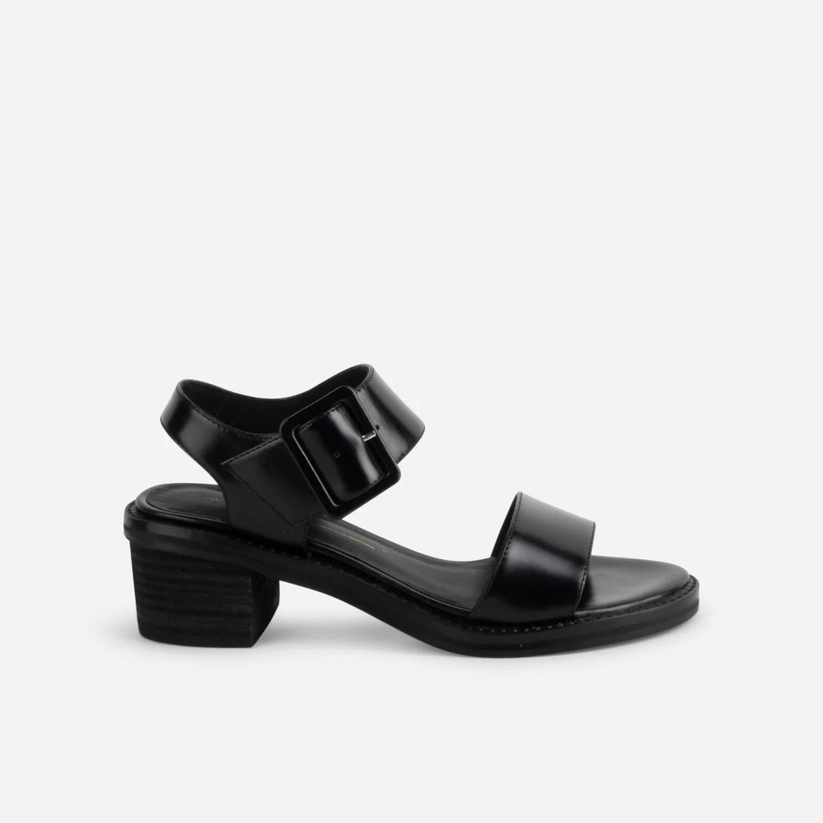 Mazzy Heeled City Sandal in Black