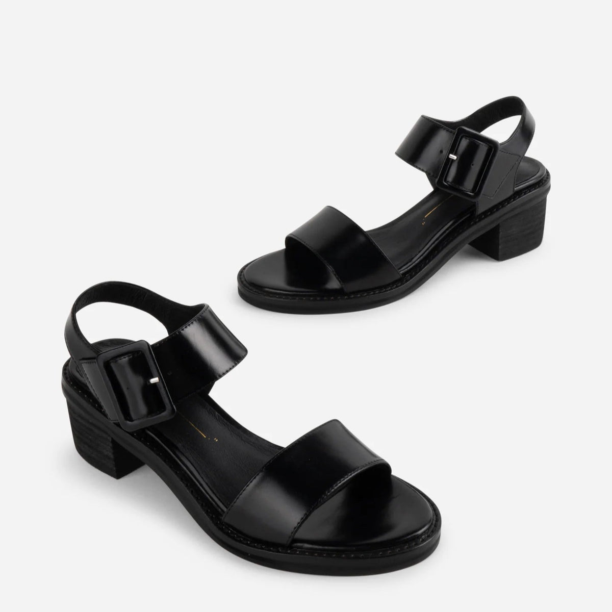 Mazzy Heeled City Sandal in Black