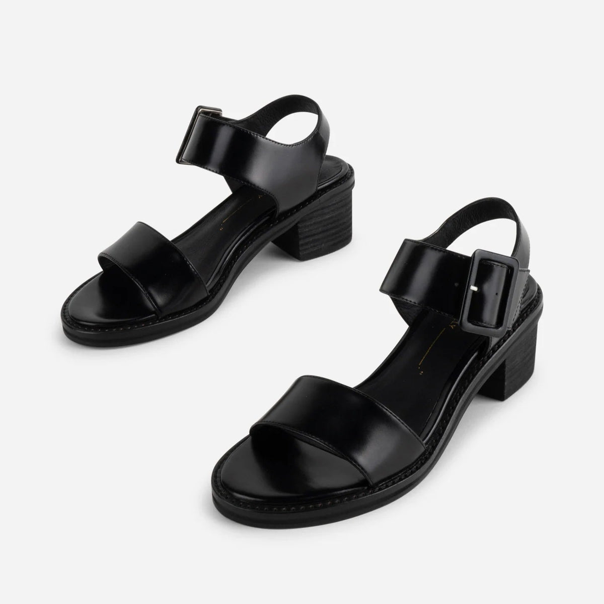 Mazzy Heeled City Sandal in Black