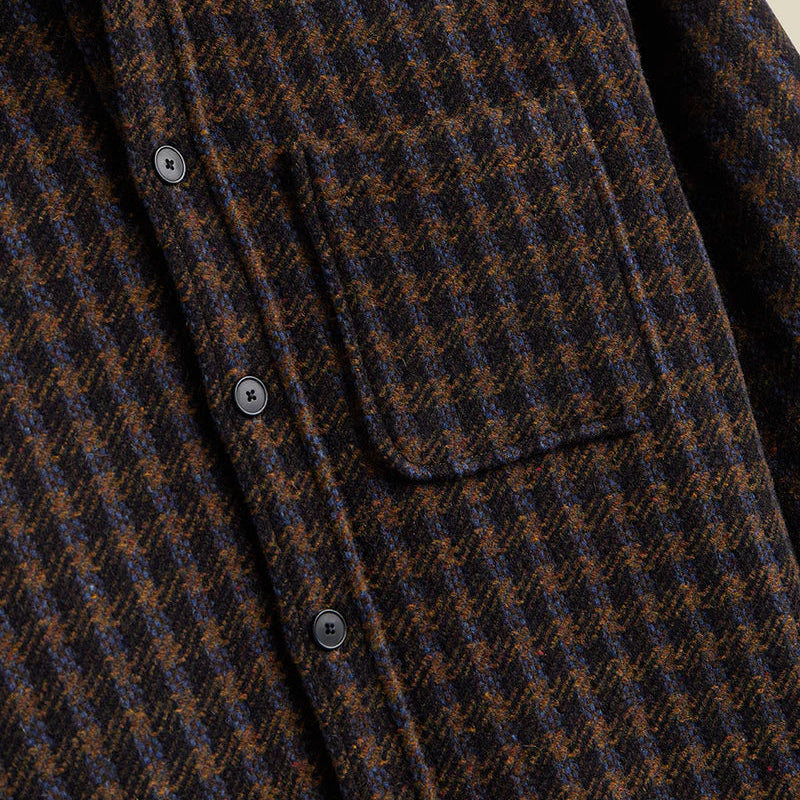 Merino Tweed Shirt in Navy