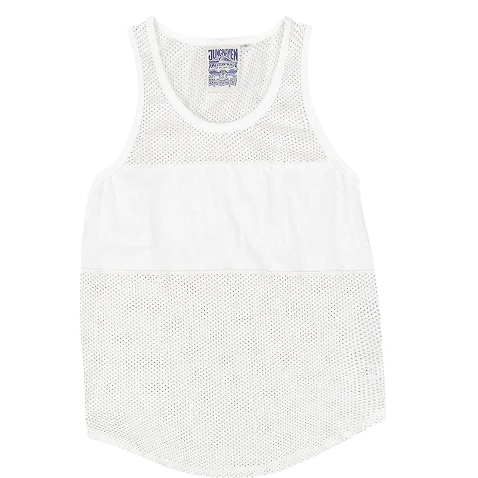 Marathon Mesh Tank in Washed White