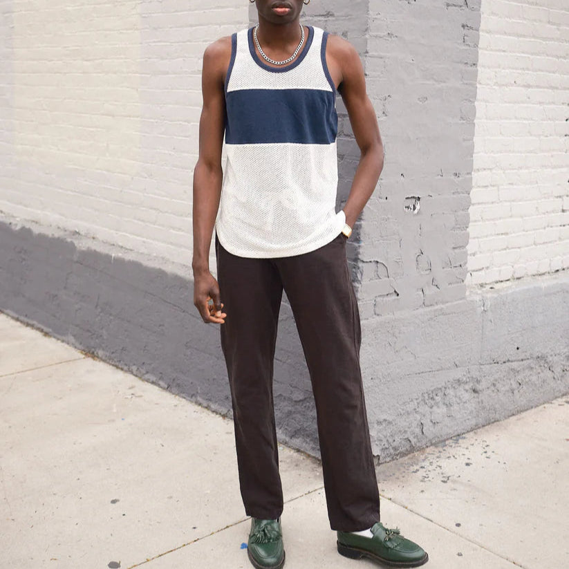 Marathon Mesh Tank in Navy