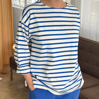 Marseille Top in Blue Stripe/Cream