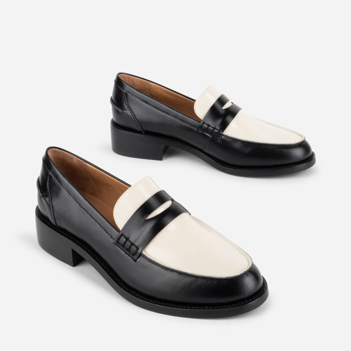 Next Door Loafer in Black/White