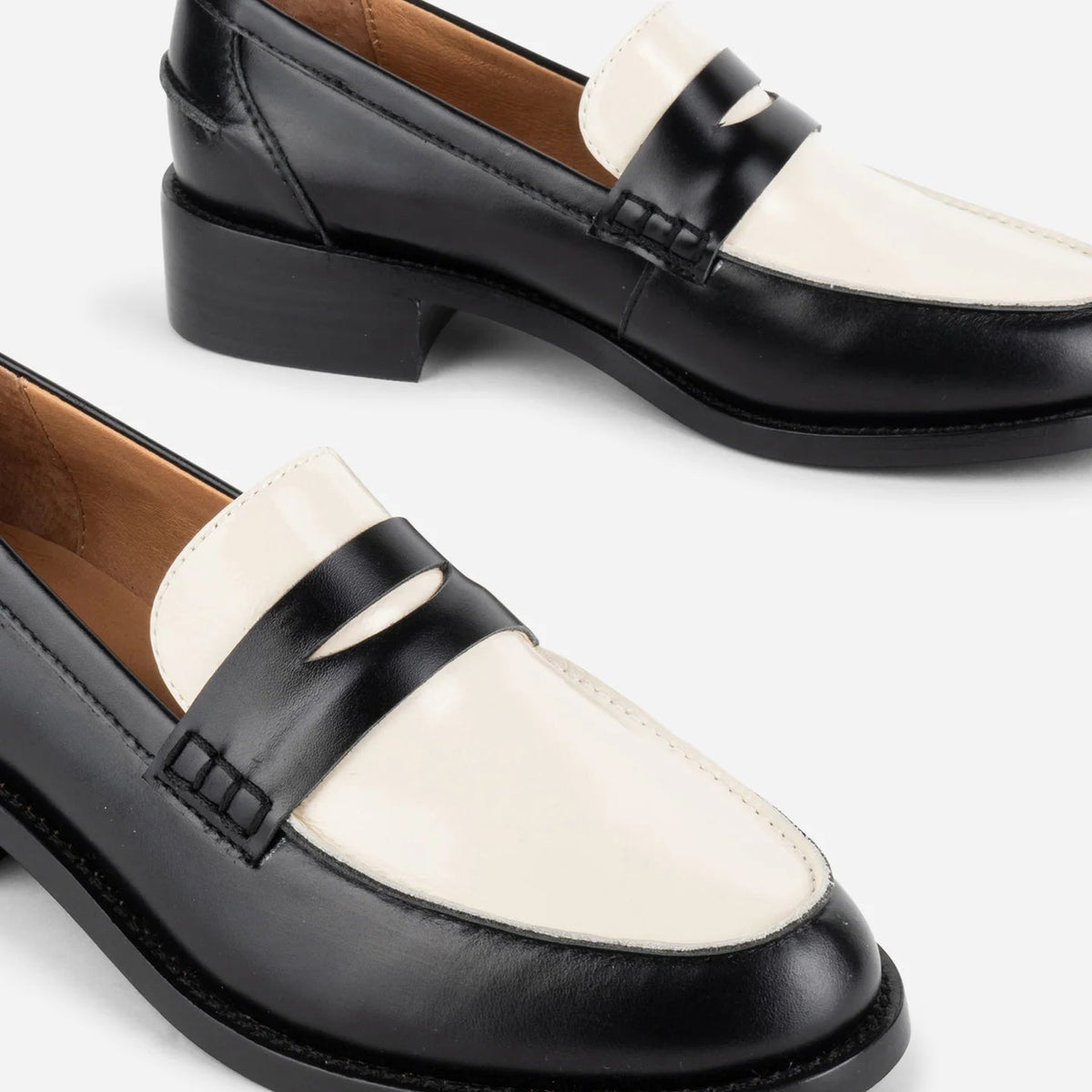 Next Door Loafer in Black/White