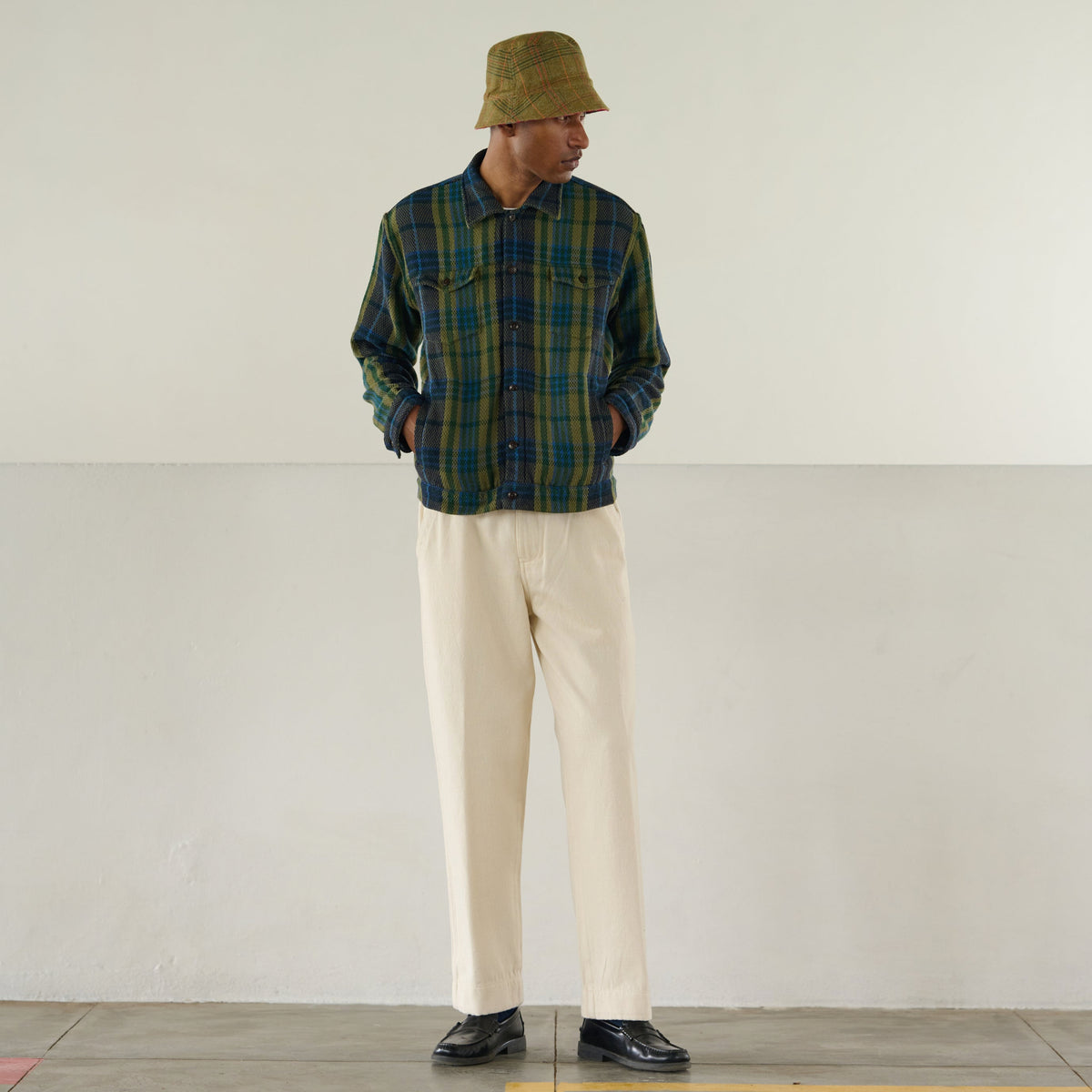 Chevron Weave Utility Jacket