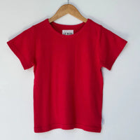 Pointelle Babe Tee in Red Apple