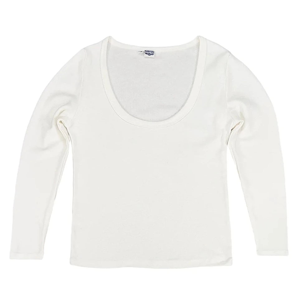 Paseo Long Sleeve Tee in Washed White