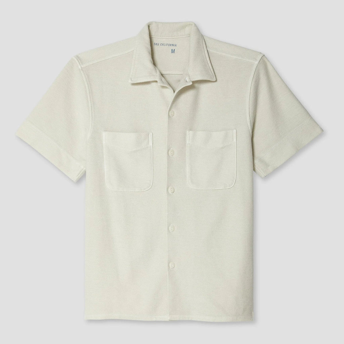 Terry Camp Shirt in Salt
