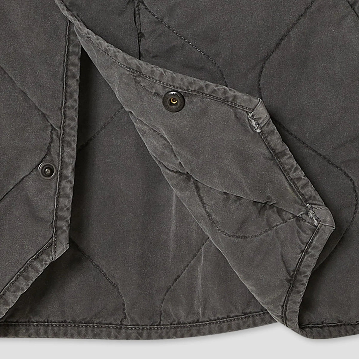 Quilted Bomber Jacket in Black