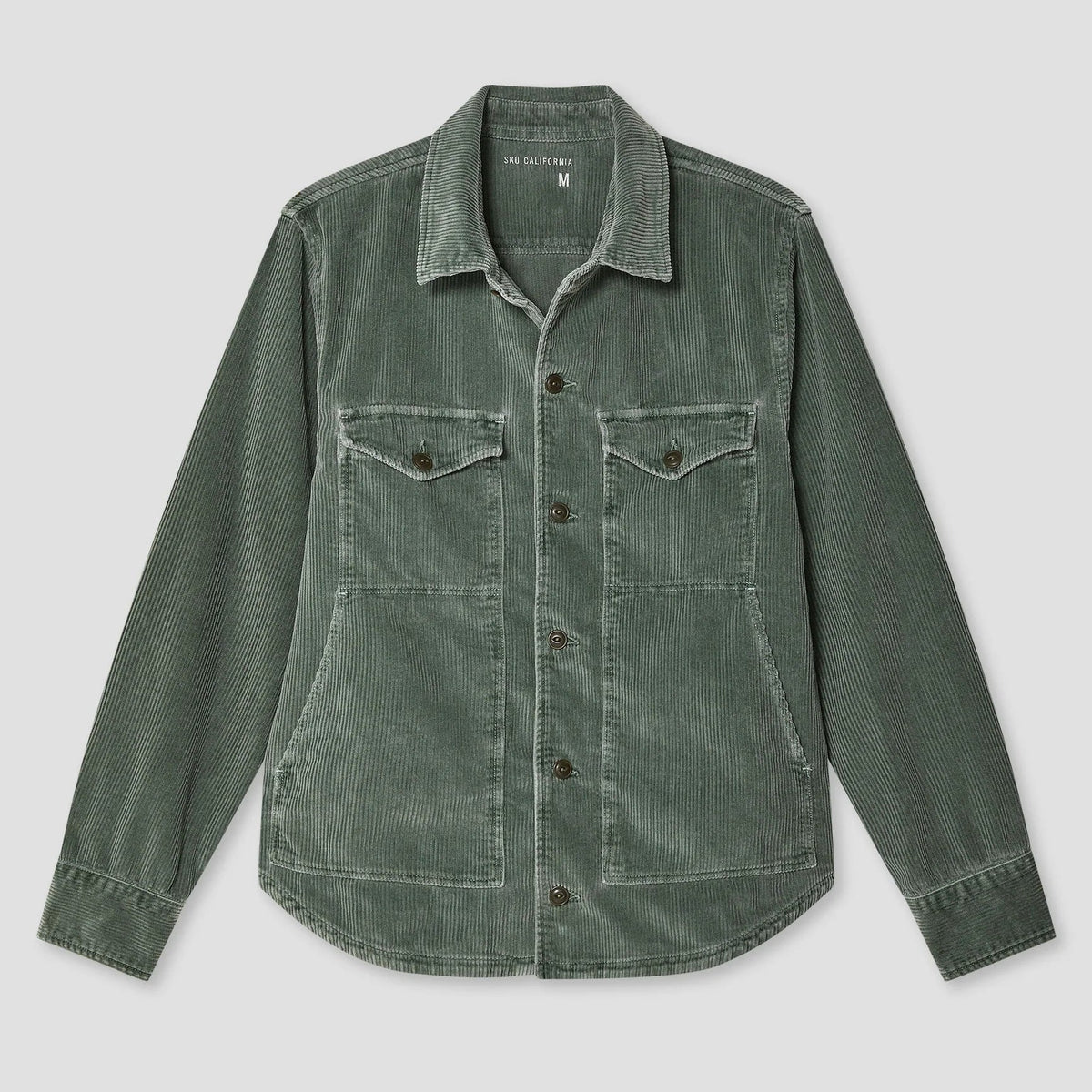 Wide Wale Shirt Jacket in Surplus