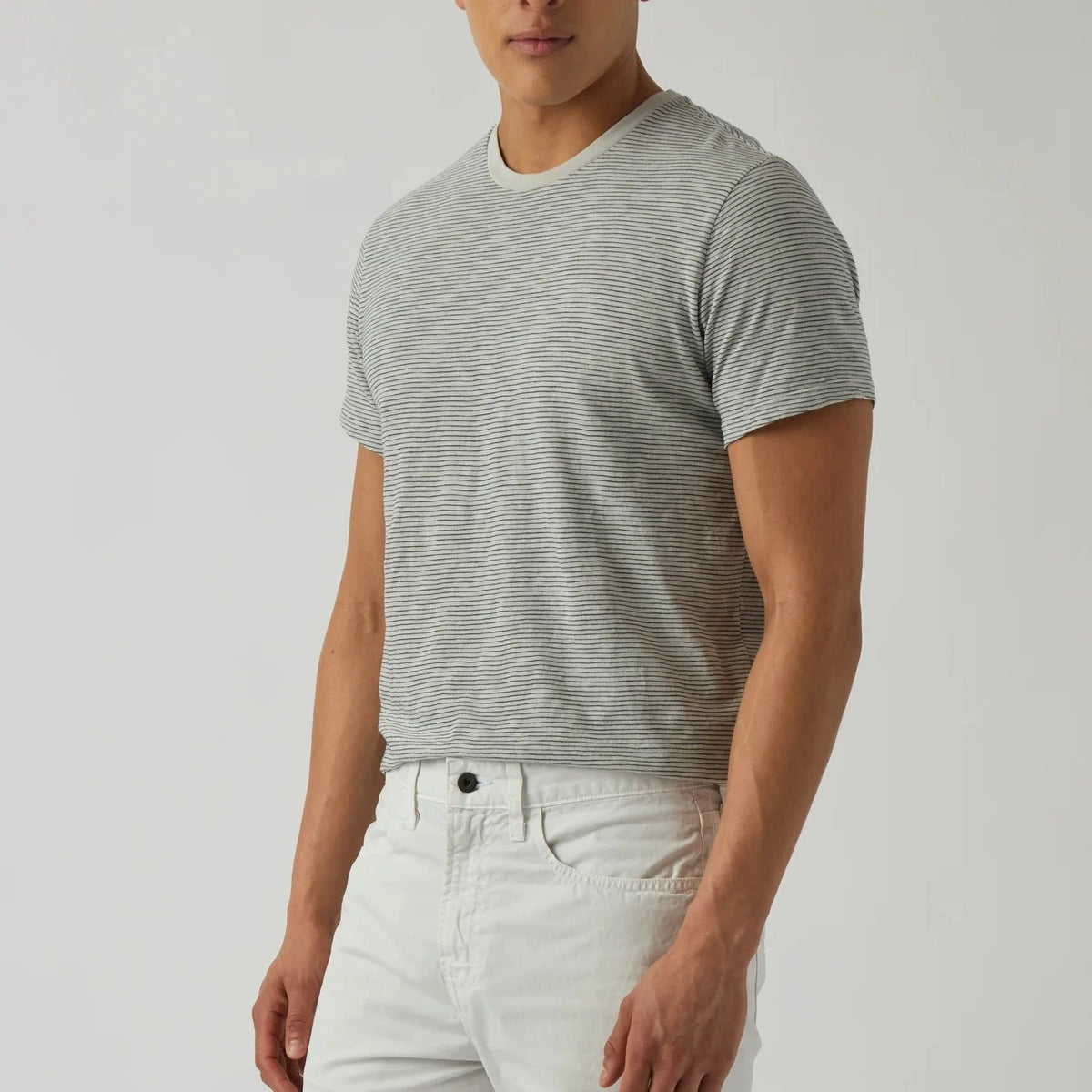 Jersey Stripe Tee in Ash