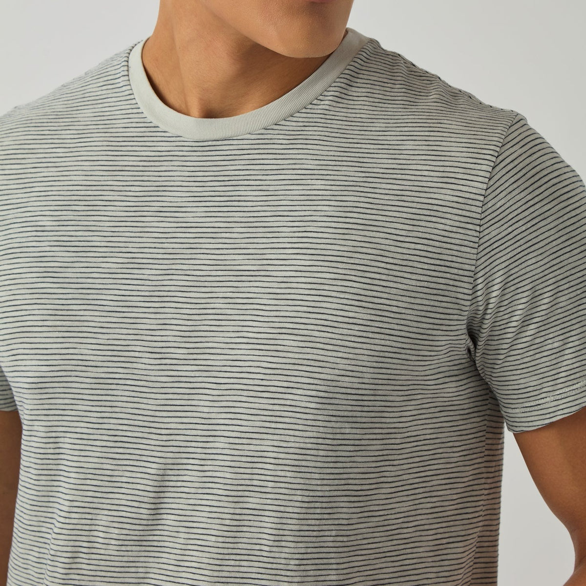 Jersey Stripe Tee in Ash