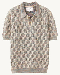 Cable Lace Polo in Natural