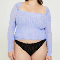 Ross Squareneck Long Sleeve in Blue Bell