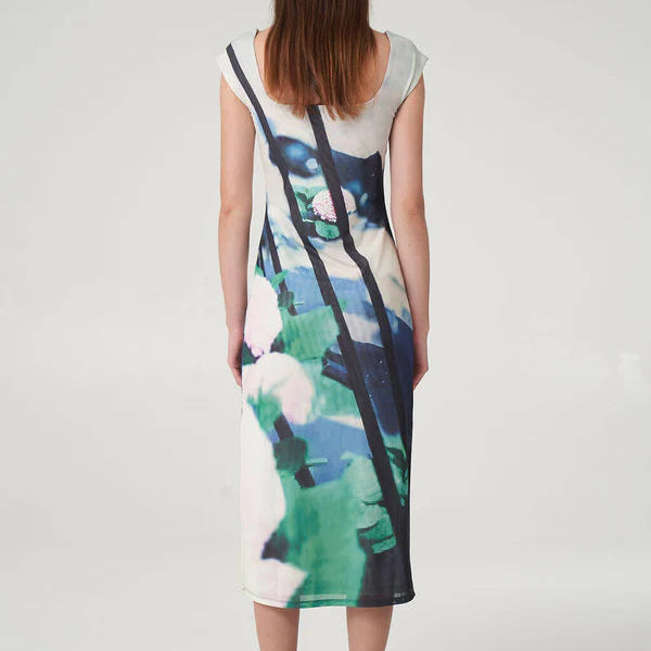 Paulie Midi Dress in Hydrangea