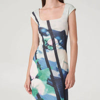 Paulie Midi Dress in Hydrangea