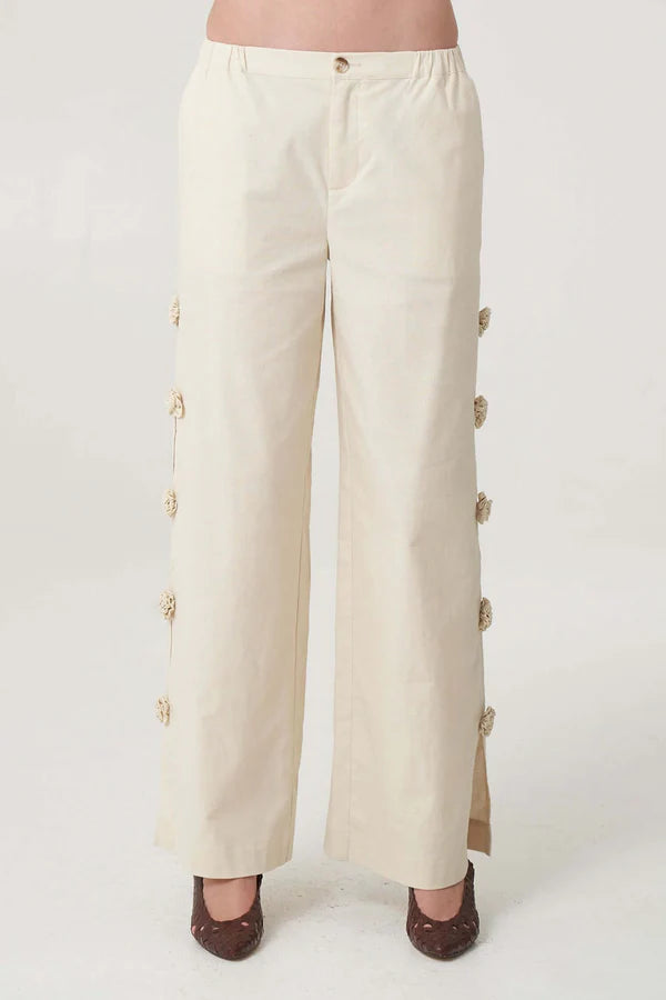 Flowers Blooming Pant in Off White