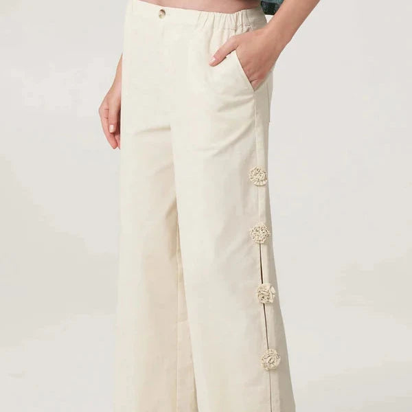 Flowers Blooming Pant in Off White