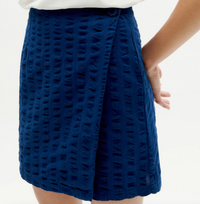 Milena Skirt in Navy Seersucker