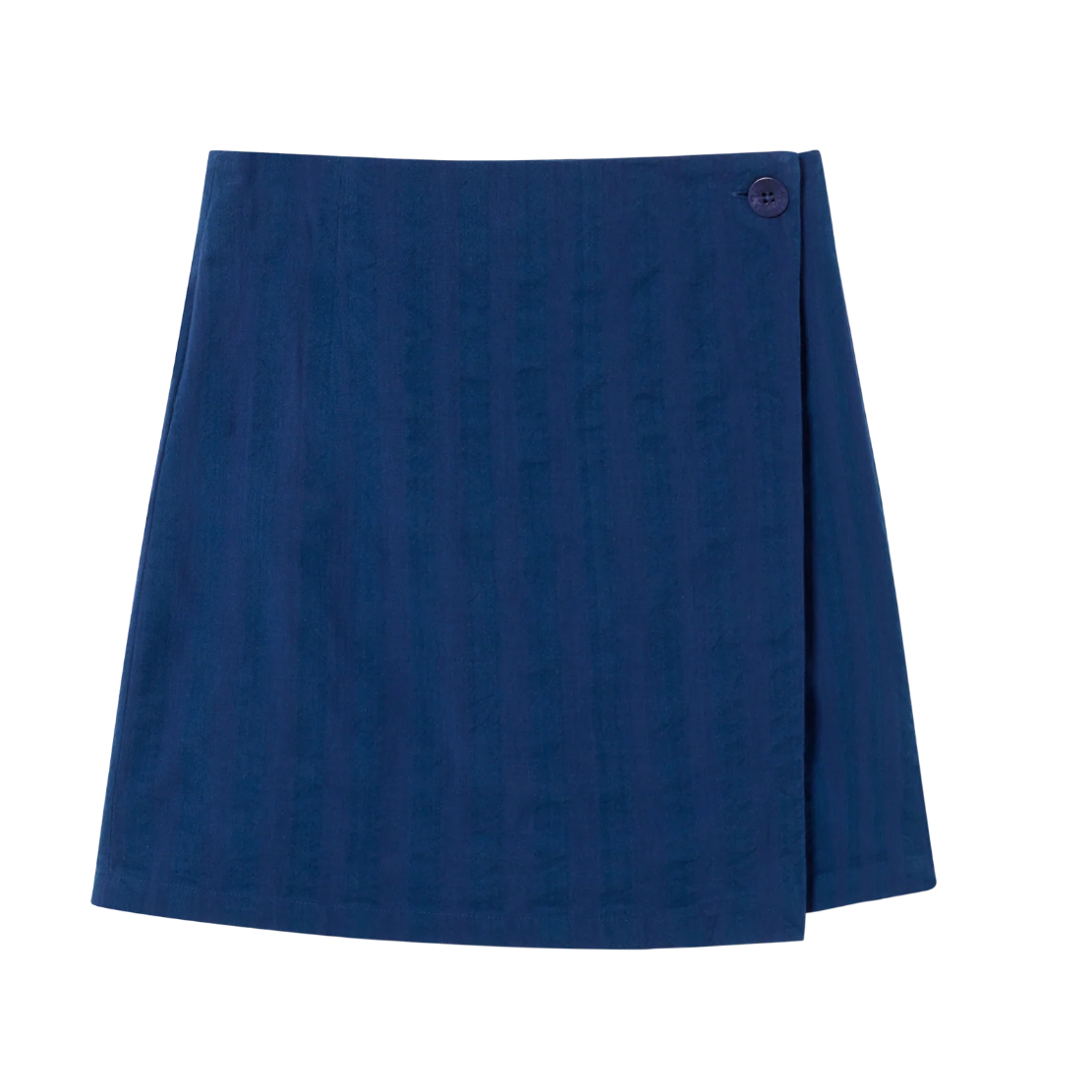 Milena Skirt in Navy Seersucker