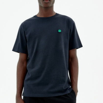 Sol Tee in Navy Contrast