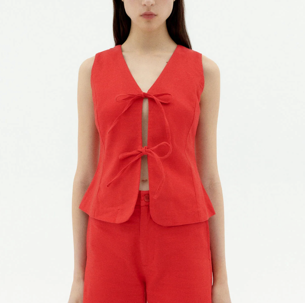 Elise Top in Fiery Red