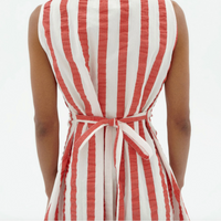 Cecile Dress in Red Maxi Stripes