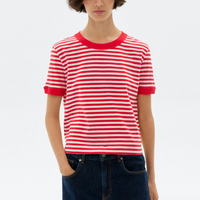 Willy Stripes Tee in Red