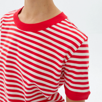 Willy Stripes Tee in Red