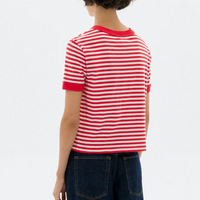 Willy Stripes Tee in Red