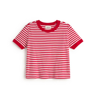 Willy Stripes Tee in Red