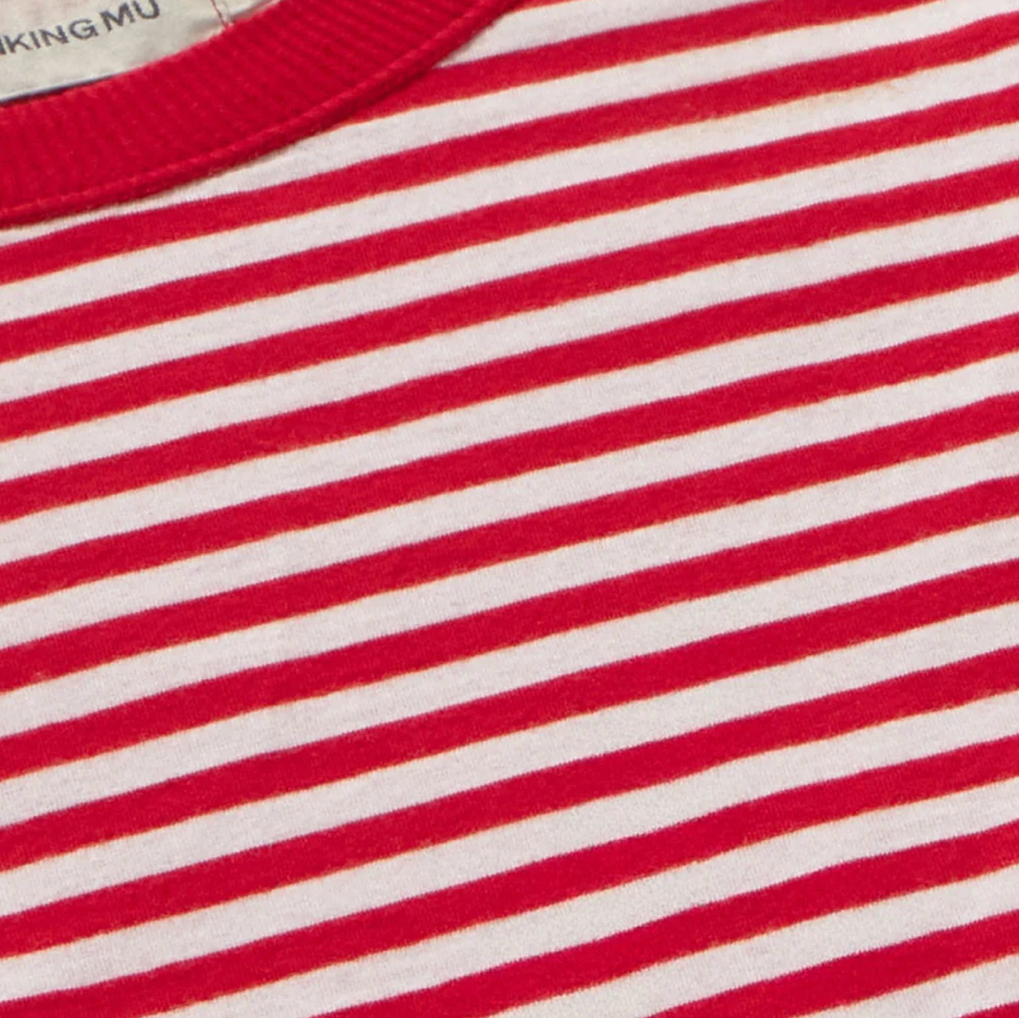 Willy Stripes Tee in Red