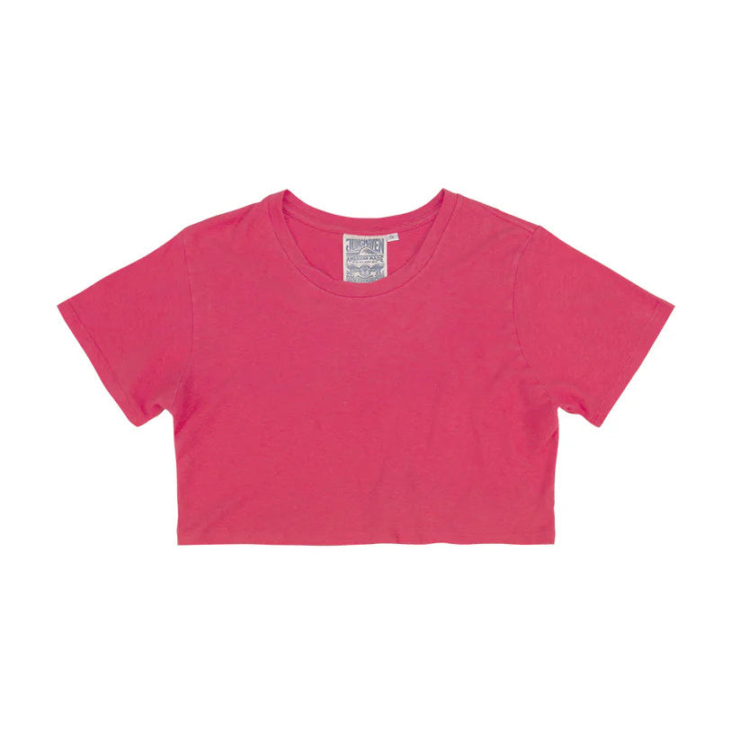 Super Cropped Lorel Tee in Sunset Coral