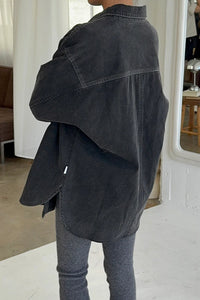 Theo Jacket in Black Denim