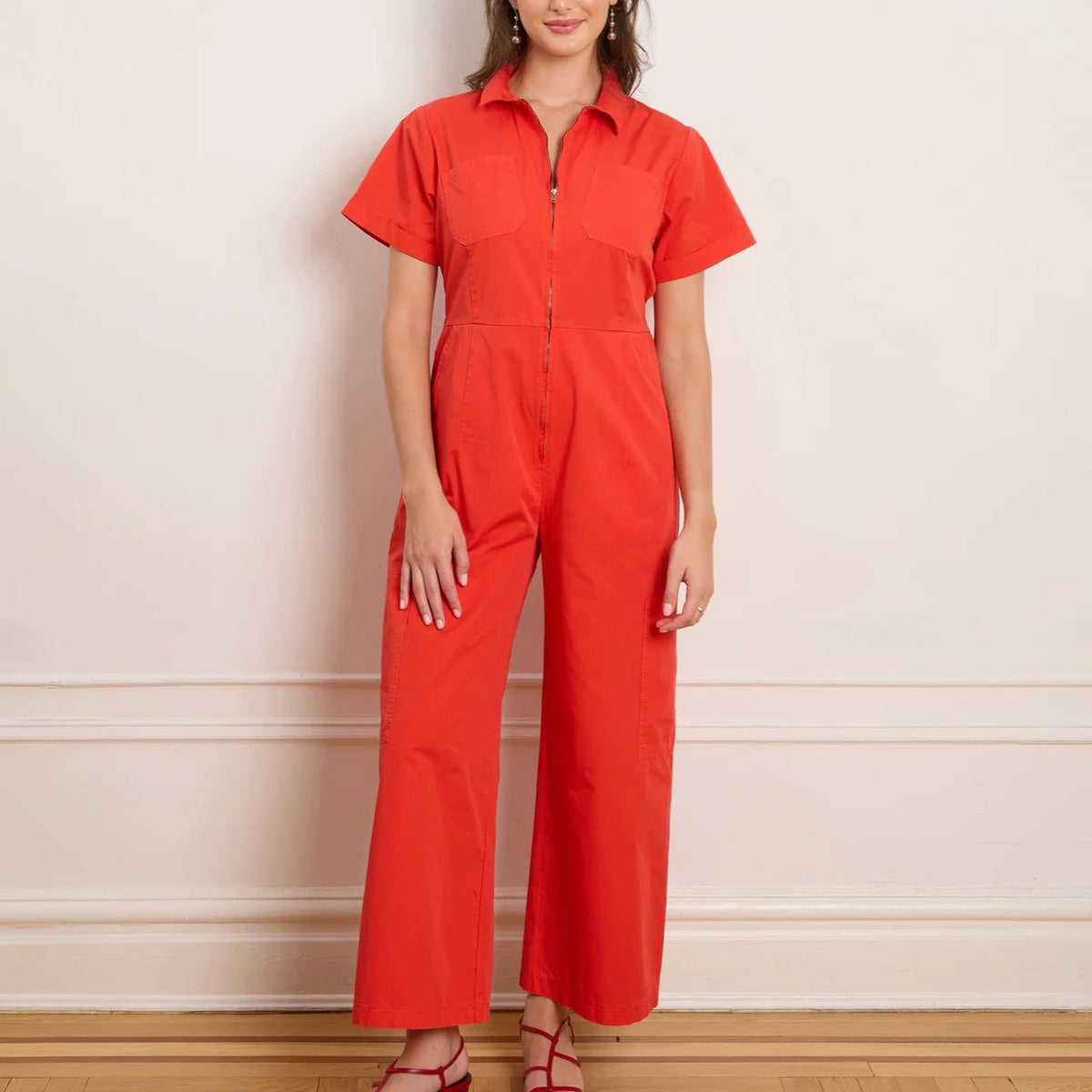 Bella Jumpsuit in Tomato