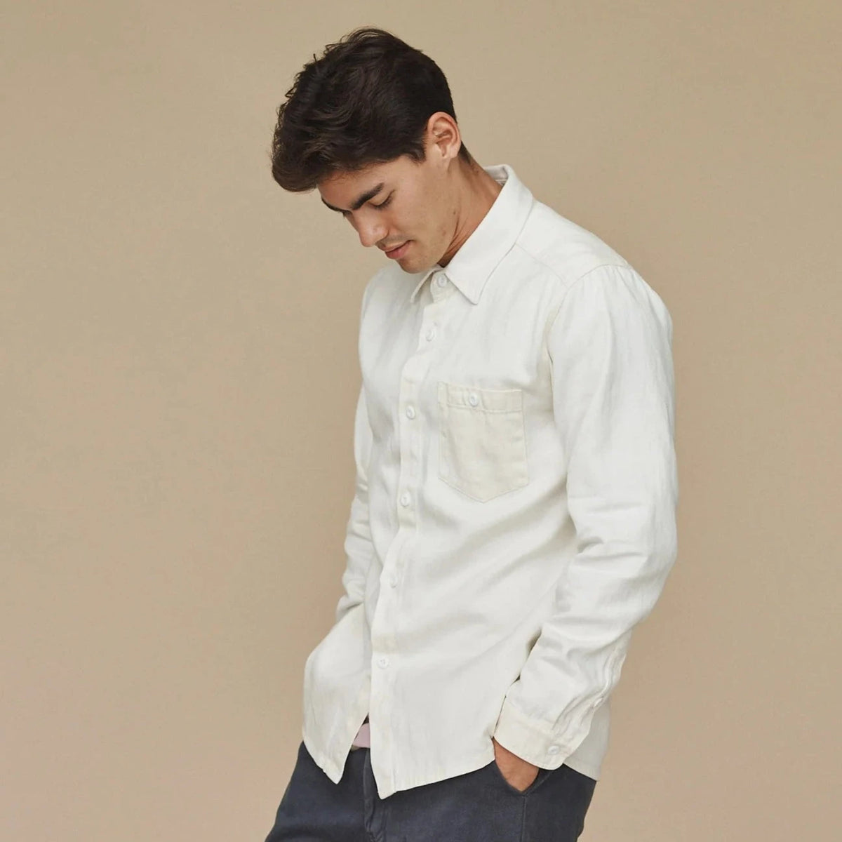 Topanga Shirt in Washed White