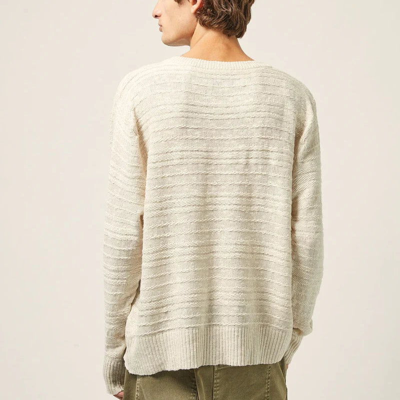Linen Silk Crewneck in Natural