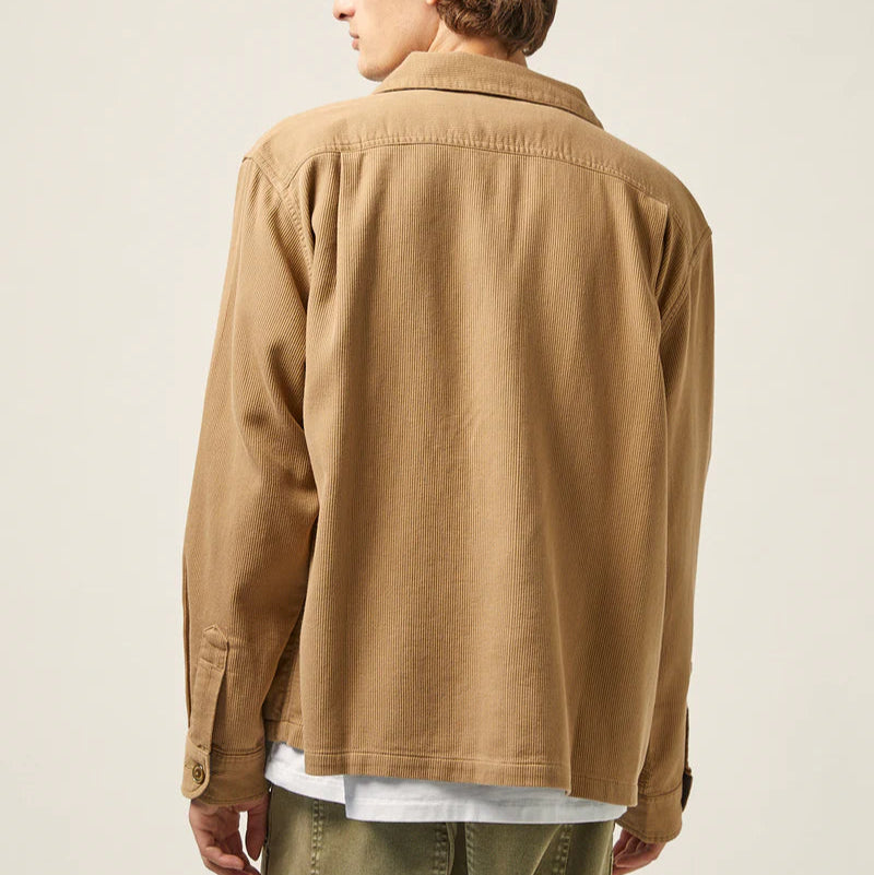 Bedford Cord Military Jacket in Khaki