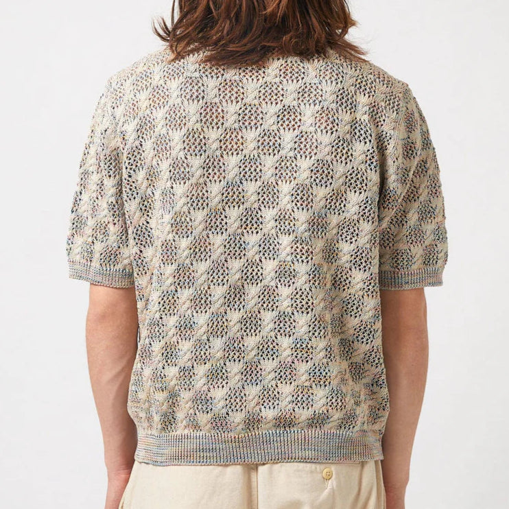 Cable Lace Polo in Natural
