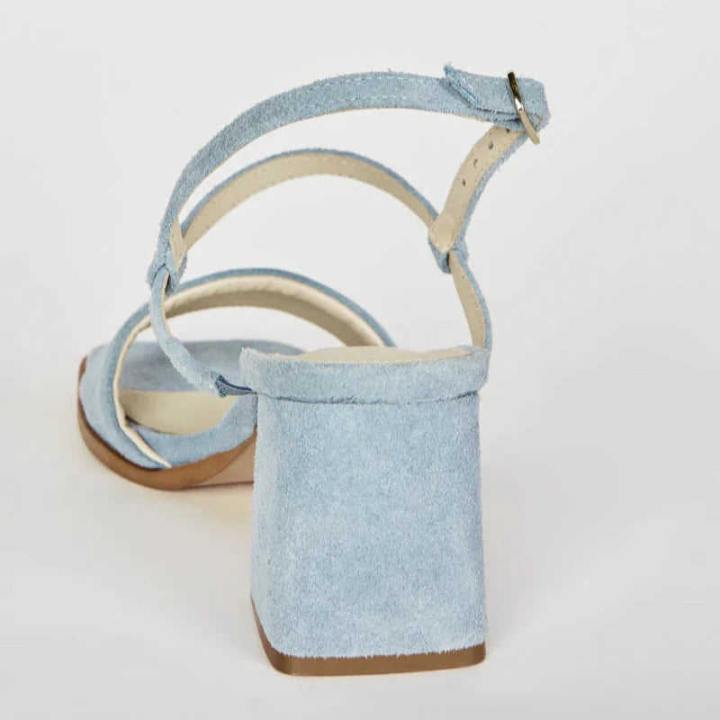 Validated Suede Heel in Fog