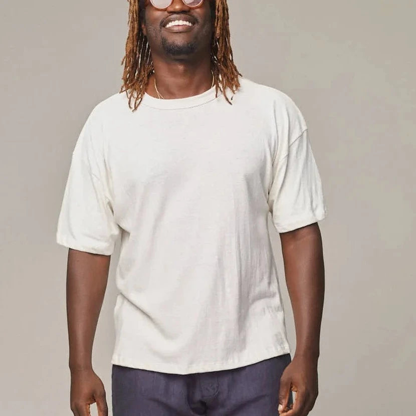 Vernon Oversized Tee in Washed White