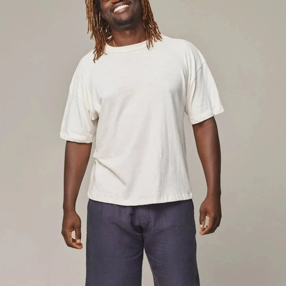 Vernon Oversized Tee in Washed White