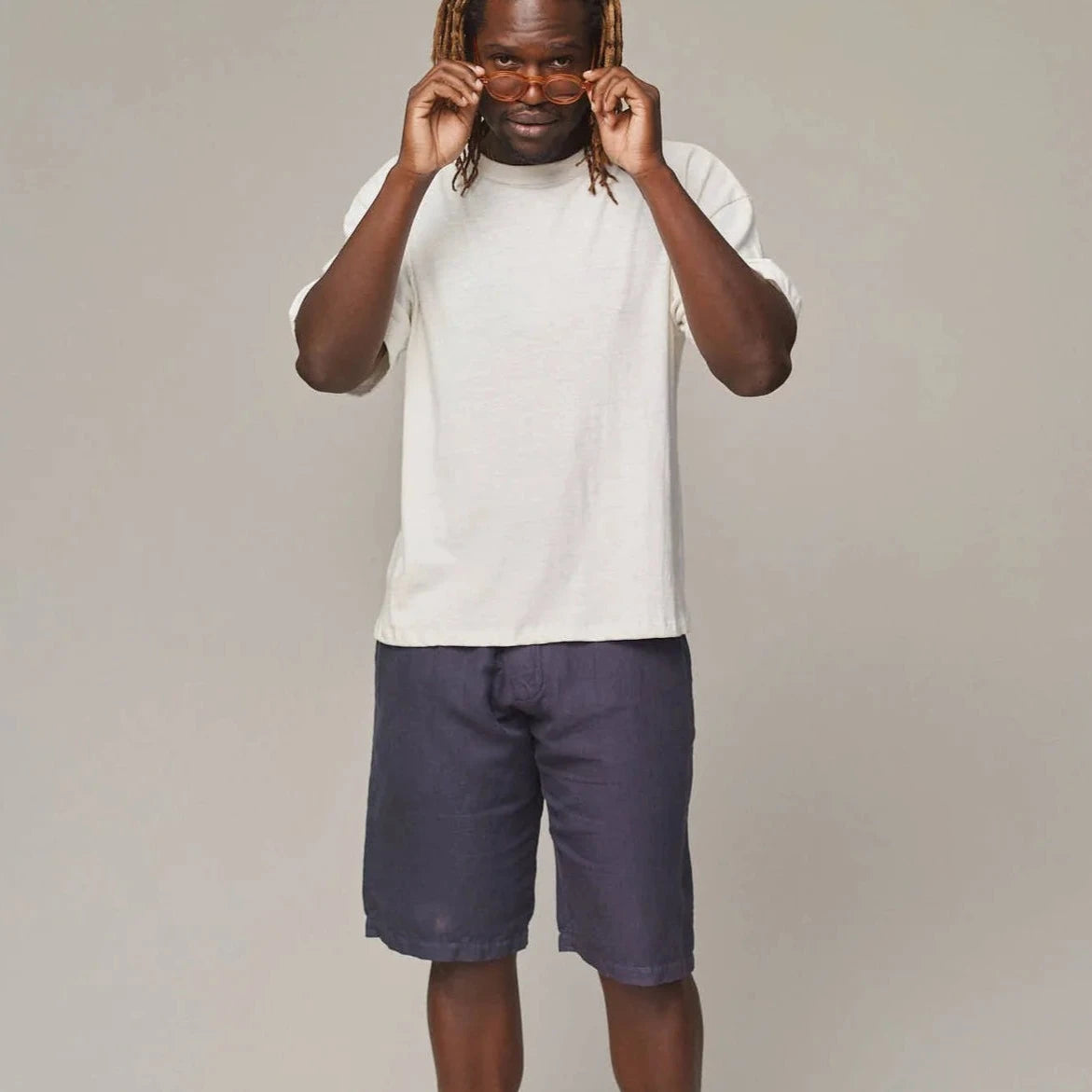 Vernon Oversized Tee in Washed White