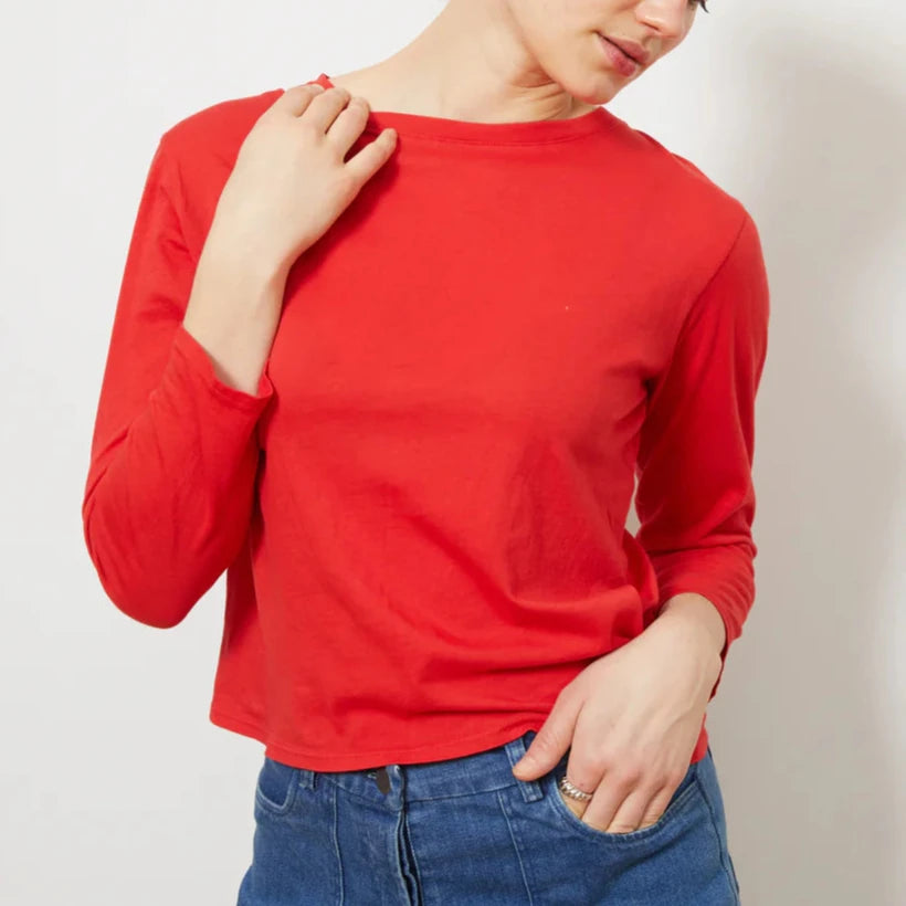 Penny Long Sleeve in Vermillion
