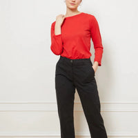 Penny Long Sleeve in Vermillion