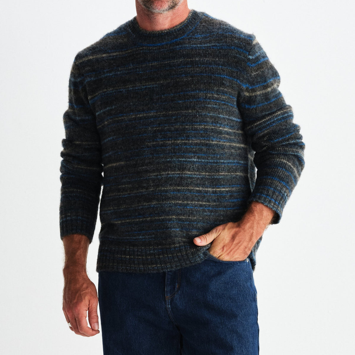 Wilde Crew in Grey/Teal