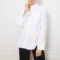 Diana Relaxed Button Up in White