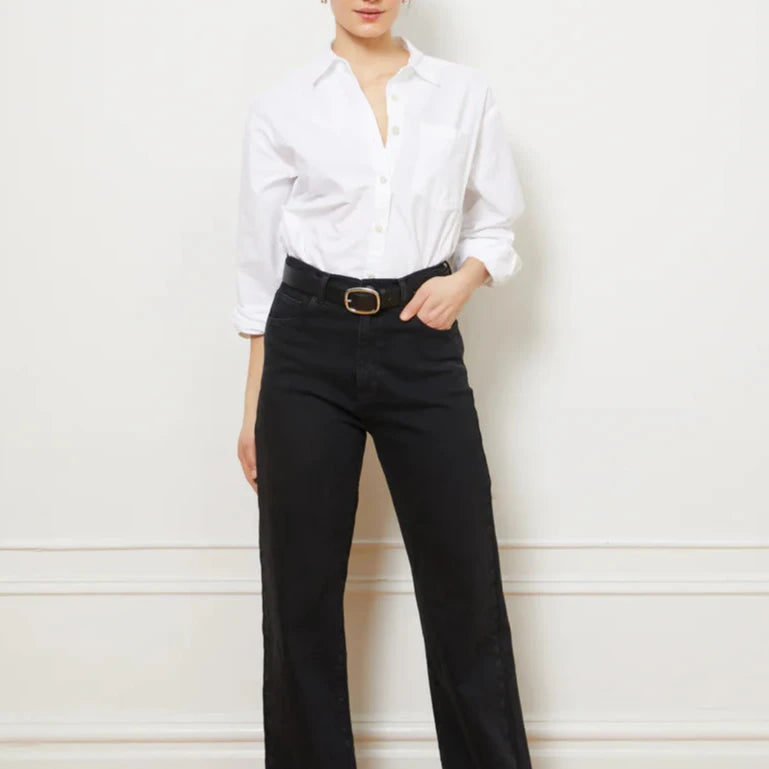 Diana Relaxed Button Up in White