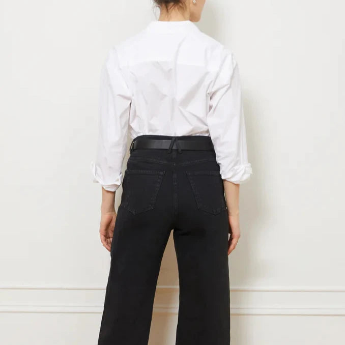 Diana Relaxed Button Up in White